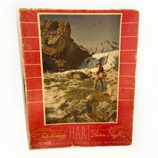 Hart Picture Puzzle Vintage 1944 Fishing river mountains complete  16x20