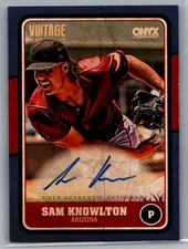 2025 Onyx Vintage #VASAKN Sam Knowlton Autographs Blue Bordered #/25