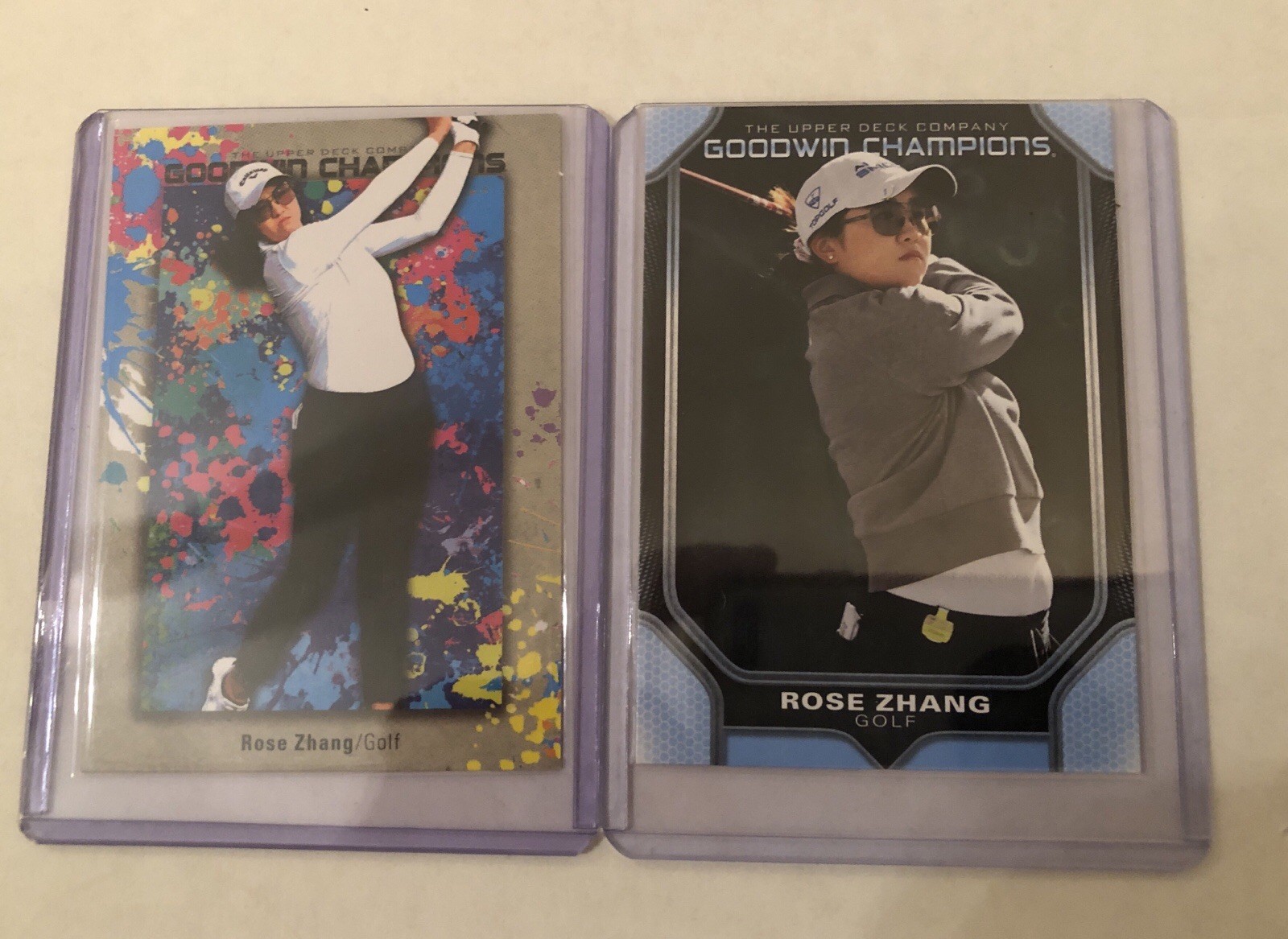 Lot of 2 Rose Zhang Golf Cards Goodwin Champions Upper Deck PGA