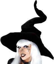 Large Wicked Witch Hat for Women Black Halloween Party Masquerade Cosplay Costum