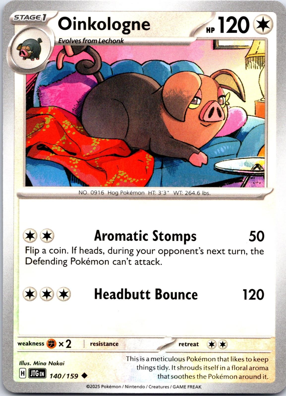 Oinkologne 140/159 Uncommon Journey Together Pokemon NM