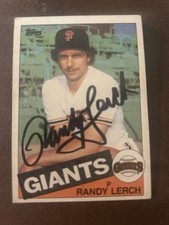 Randy Lerch - San Francisco Giants 1985 Topps AUTOGRAPHED 
