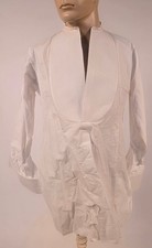 ANTIQUE MEN  S WHITE DRESS SHIRT W BIB FRONT 