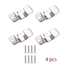 4 x Flush Mount Brackets Heavy Duty Interlocking Picture Hanging Z Clips Screws