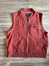 Pendleton Woolen Mills Sleeveless Coral Vest Gold Zipper Unisex Large Vintage