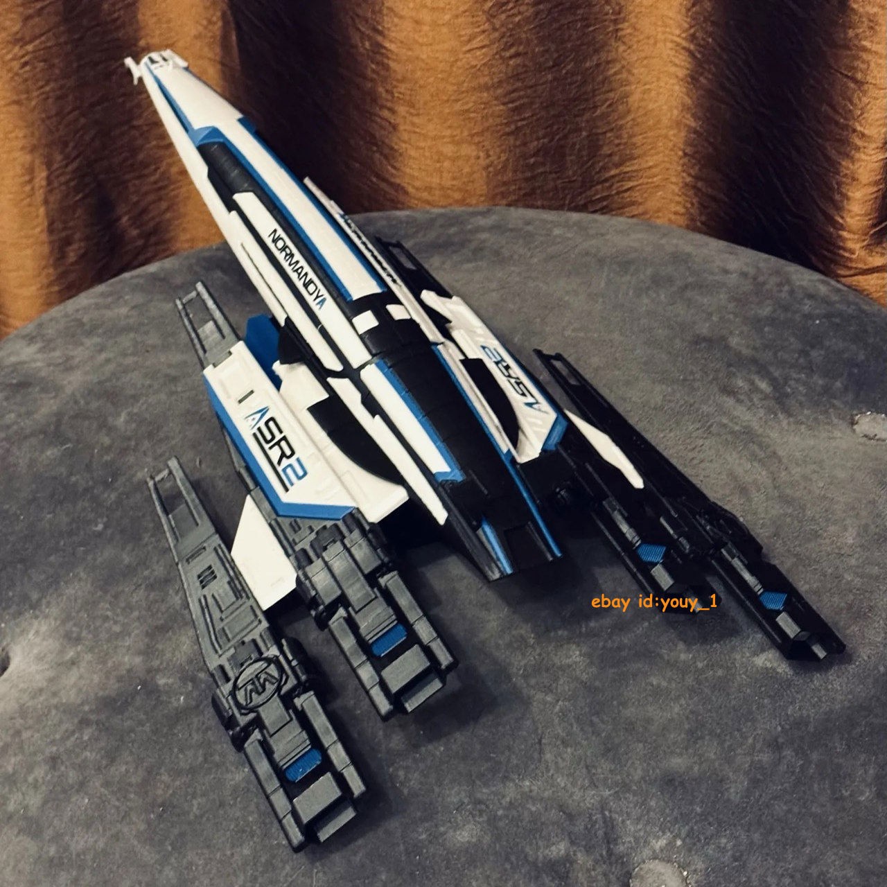 Impresión 3D Mass Effect SSV Normandía SR2 Nave Espacial Conjunto Modelo Kit 50CM