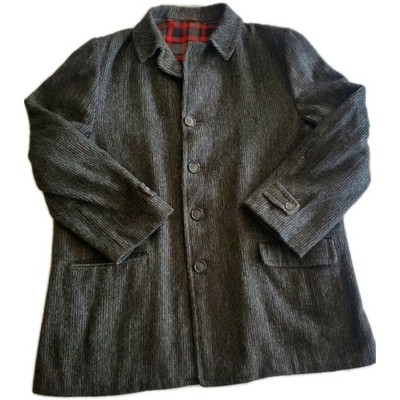 VTG CHUKKAR Wool Flannel Lined Jacket Gray Field Chore Coat L XL
