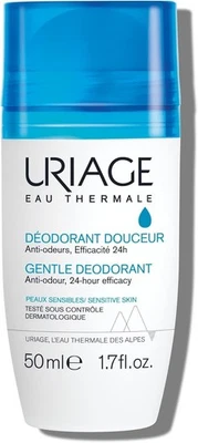 Uriage Gentle Roll-On Deodorant 50ml - Anti-Odor, 24h Efficacy - Sensitive...