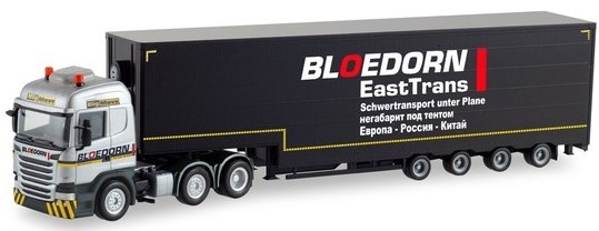 Herpa - Scania R Hl 6X2 Mit 4 Achsen Bloedorn Tieflader - 1/87 - HER311625-image