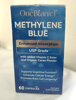 MethyIene Blue 60 Capsules Pharmaceutical Grade  vitamin c, Anti-Aging 60 caps