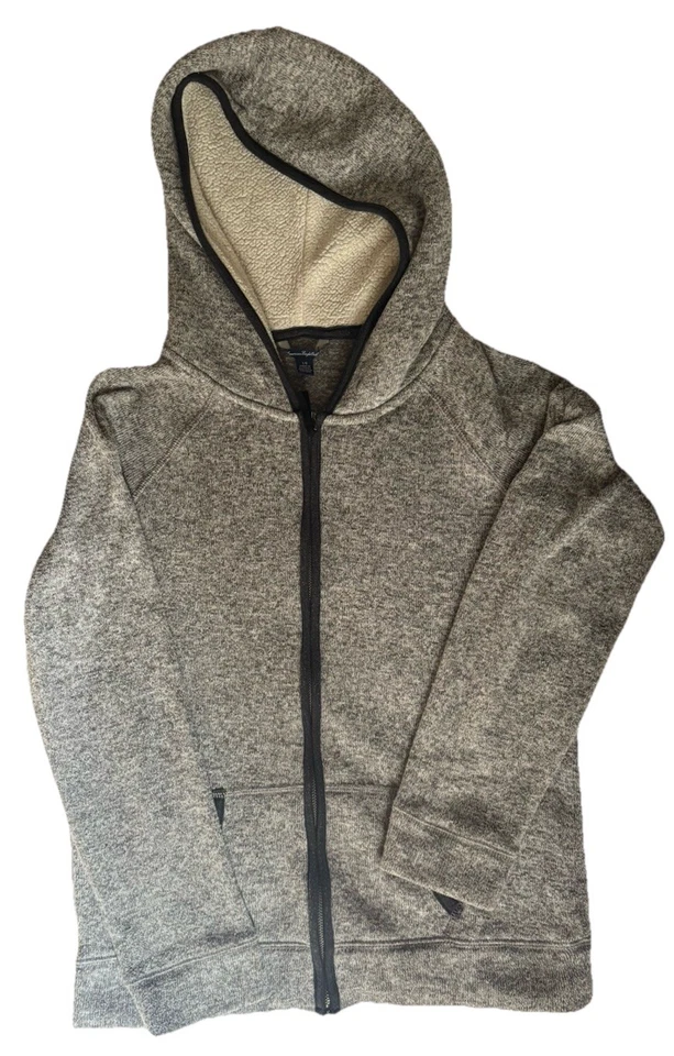 American Eagle Outfitters Cremallera Completa Suave Sudadera con Capucha Forrada Sherpa Mujeres Gris Bolsillos LG Foto 2 de 4