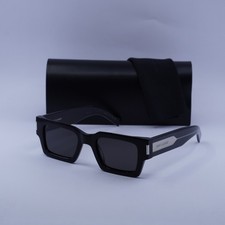 New SAINT LAURENT SL572 001 Black With Silver/Grey 50-22-145 Sunglasses