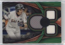 2018 Topps Tribute Triple Relics Green 63/99 Ichiro Suzuki #TTR-I HOF