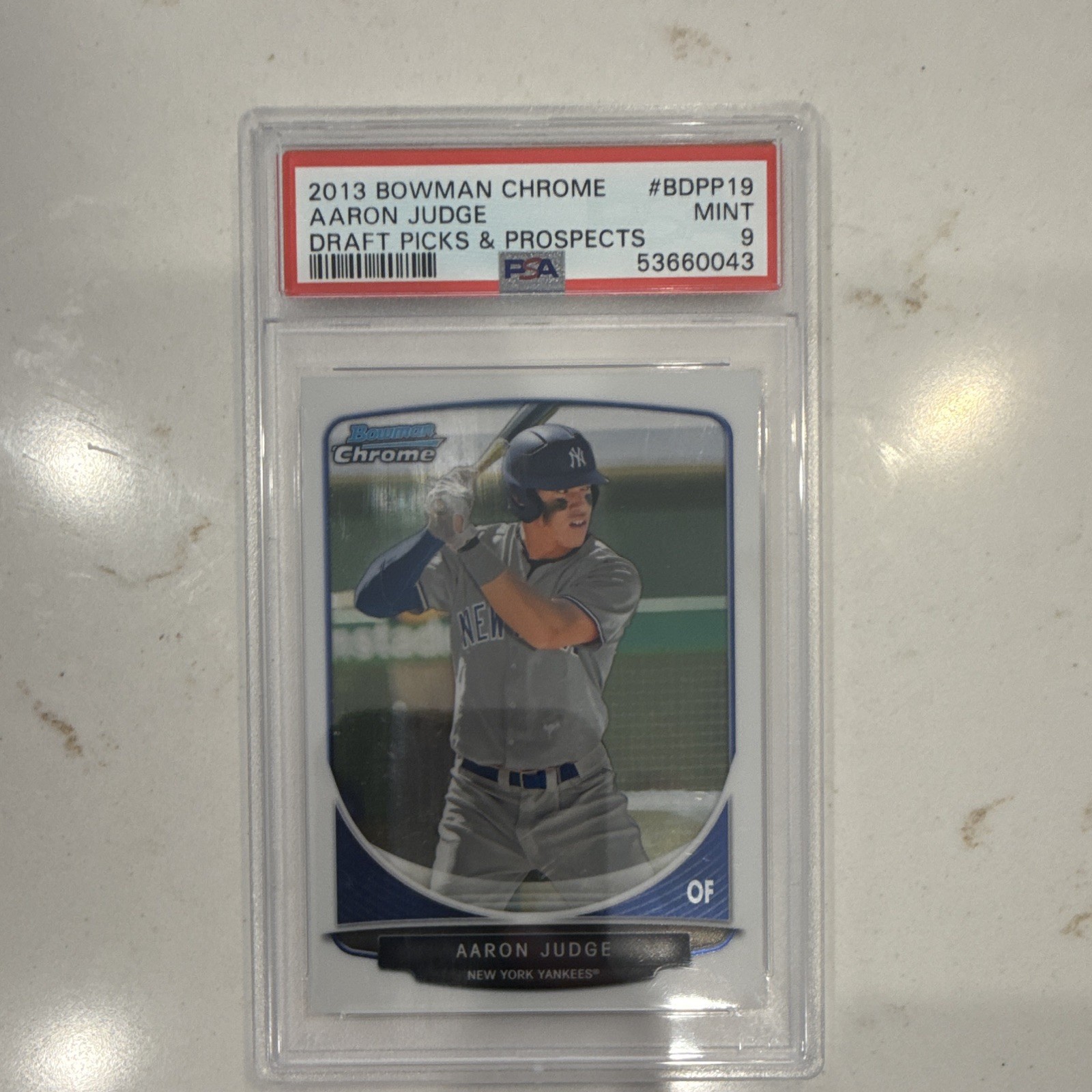 Topps 2013 Bowman Draft Picks Chrome Aaron Judge #BDPP19 RC PSA 9 Yankees