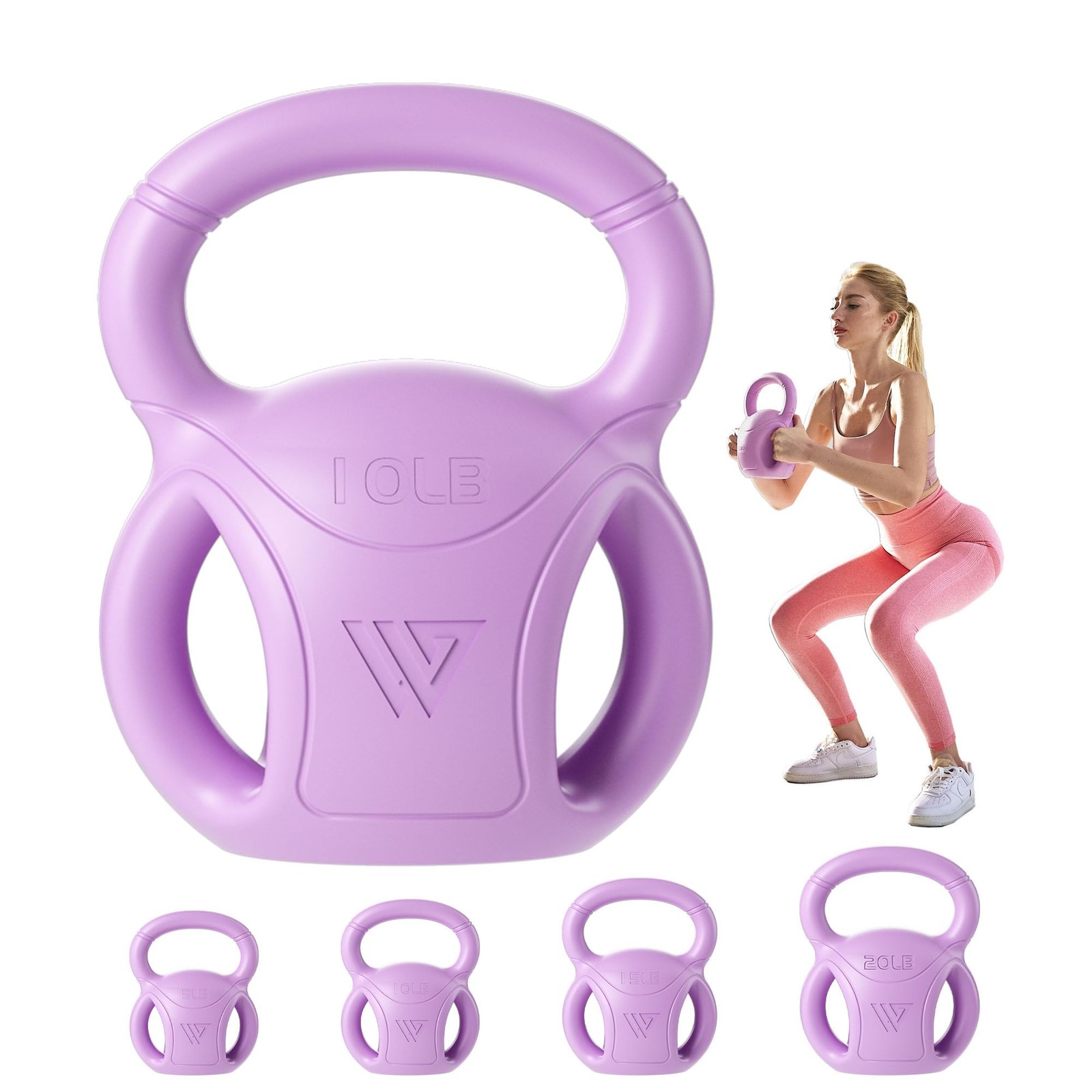 10 lb Three-Handle Kettlebell Russian Twist AB Exercise