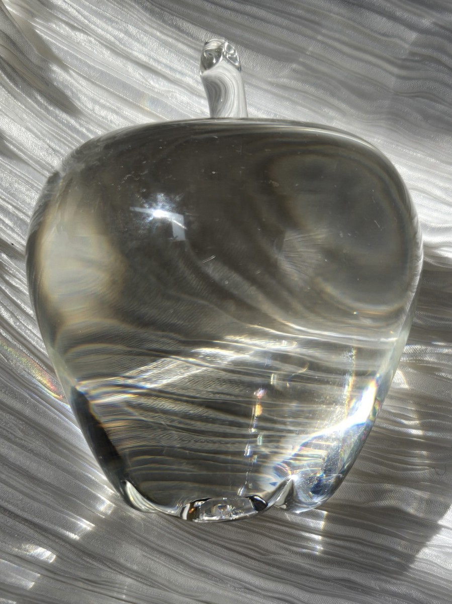 Vintage Steuben Crystal Glass Apple Paperweight | eBay