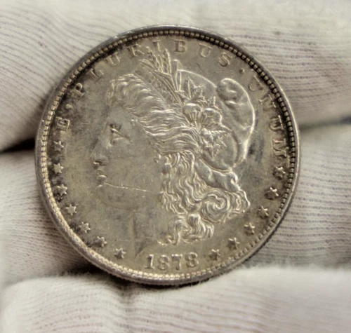 1878 7 TF US Morgan Silver Dollar $1 XF  (Cleaned)