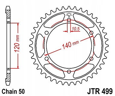 Pignon arrière JT 498 40 dents chaîne 530 kit transmission moto Suzuki GSXR 1300 1999-2007