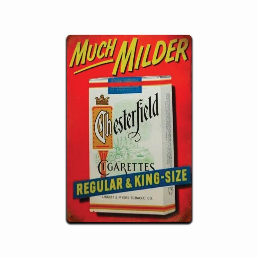 TIN SIGN Chesterfield Vintage Look Cigarettes Décor Wall Art Store Smoke  Shop