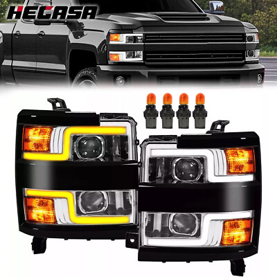 HECASA For 15-19 2016 Chevy Silverado 2500HD 3500HD LED Projector