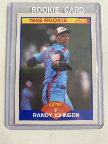 1989 Score Baseball Randy Johnson Rookie Card 645 MLB Montreal Expos