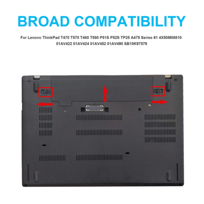 61++ Battery For Lenovo Thinkpad T470 T480 T570 T580 P51s P52s