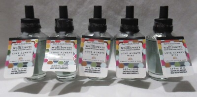 Bath & Body Works Wallflower Refill Bulb Lot 5 LOVE ALWAYS WINS Vibrant Citrus