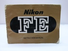 Nikon FE camera instruction manual      321 