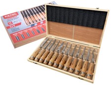 Schnitzwerkzeug-Satz 12-tlg Hohlbeitel Stechbeitel Stecheisen Schnitzeisen Set