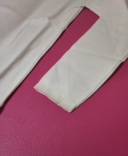 4 Maglie intima girocollo manica lunga per bambina LANA 50% - Foto 6 di 8