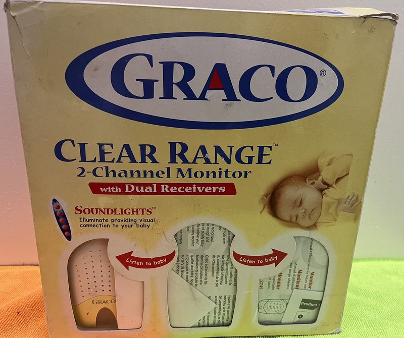 Graco Clear Range 2-channel monitor for baby soundlight with dual receiver 