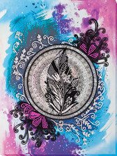 Mandala feather Bead Embroidery Kit   DIY Beaded Home Decor Wall Art