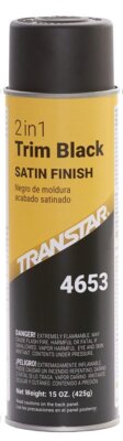 Transtar 4653 2 In 1 Trim Black Satin Finish 15 Oz. Aerosol - FREE SHIPPING!