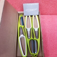 Vacu Vin Peeler Set - 3 Different Peelers & 3 Holders - Potato, Fruit, Vegetable