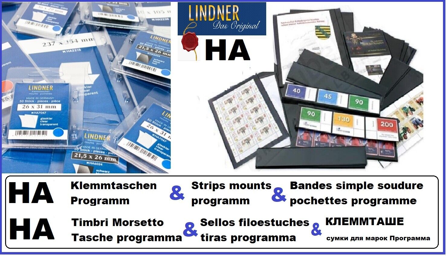 LINDNER HA6014 Clamp Bags Black 21x24mm A Blue Packaging 50 x Pa