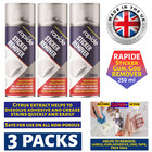 3X Sticker Remover Spray Rapide Helps Remove Stickers Gum Adhesive & Goo 250ml