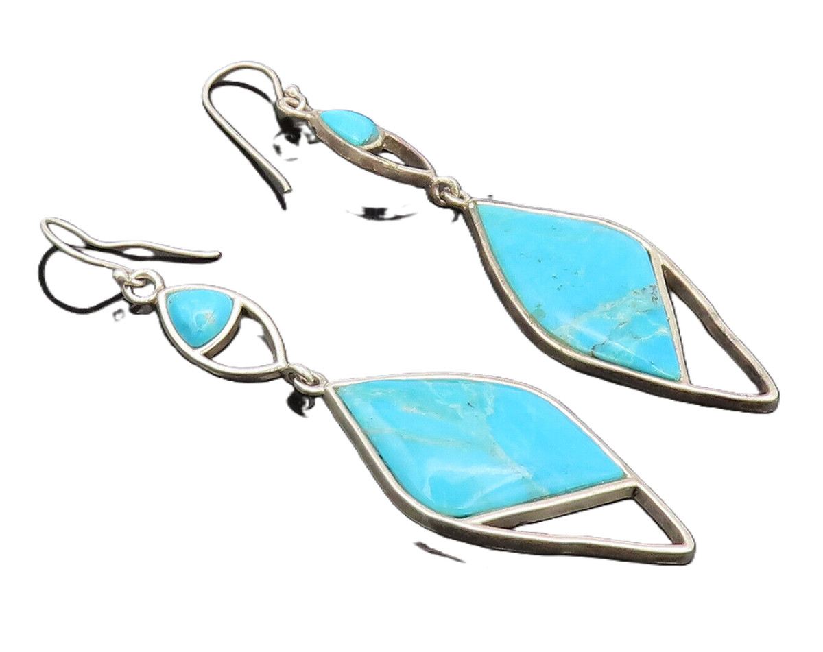 BARSE 925 Sterling Silver Vintage Designer Inlay Turquoise
