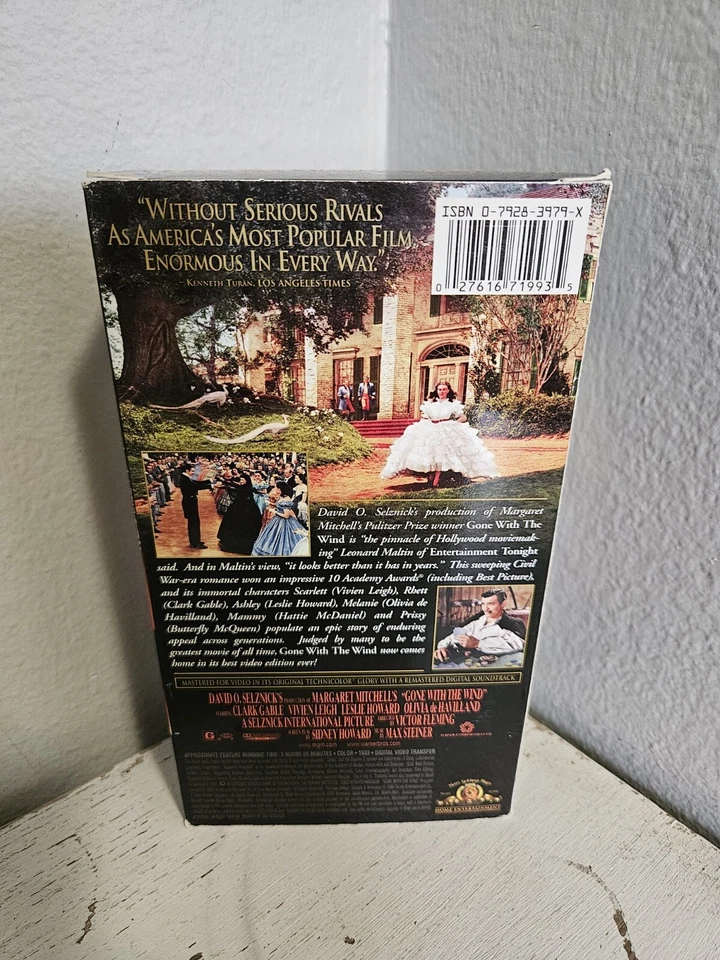 Gone With the Wind (VHS, 1998, Digitally Re-Mastered) Opened Never Used Movie  - Image 3 of 4
