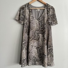 Show Me Your MuMu Dress Womens Small Snakeskin Print