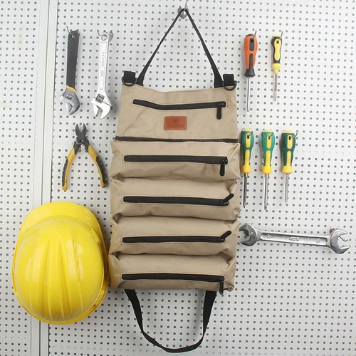 Multi-Purpose Roll Up Tool Bag Wrench Roll Organizer Pouch Car Camping Gear Bags - Picture 4 of 21