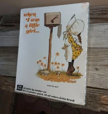 Vintage 1973 Craft Master Holly Hobbit Oil Paint By Number 10X14  NOS