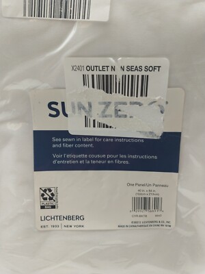 Sun Zero Panel Curtain 40in x 84in  White