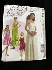 McCall s 5806 Wedding Bridal Prom Bridesmaid Dress Gown Sizes 4-12 New Uncut