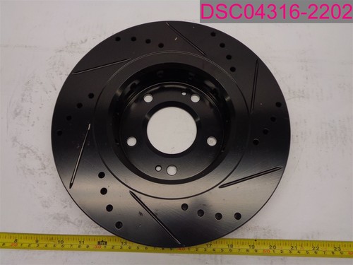 633-72044L Brake Disc Rotor Drilled & Slotted Black Zinc - Picture 5 of 11