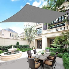 Houssity 14' Sun Shade Sail Canopy Awning Shade Cloth Pool Patio Pergola Cover