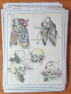 16 Sheets Paul Rogers, Sailor Jerry Designs, Vintage, Traditional, Tattoo Flash