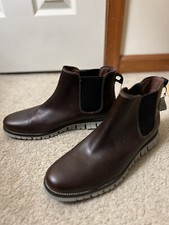 Cole Haan Men's Zerogrand Chelsea Waterproof Boot Bourbon Leather Size 11M NIB