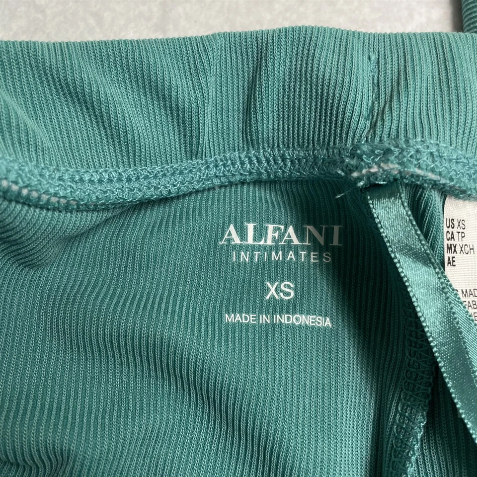 Womens Pocket T-Shirt & Tulip-Hem Shorts Pajama Set Ribbed - Alfani X-Small - Image 4 of 4