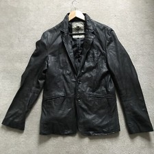 Label Lab Black Leather Jacket Size M