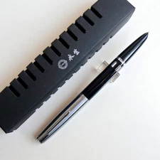 2018 Model Wing Sung 601 Vacuum Pump Black Fountain Pen Fine Nib  